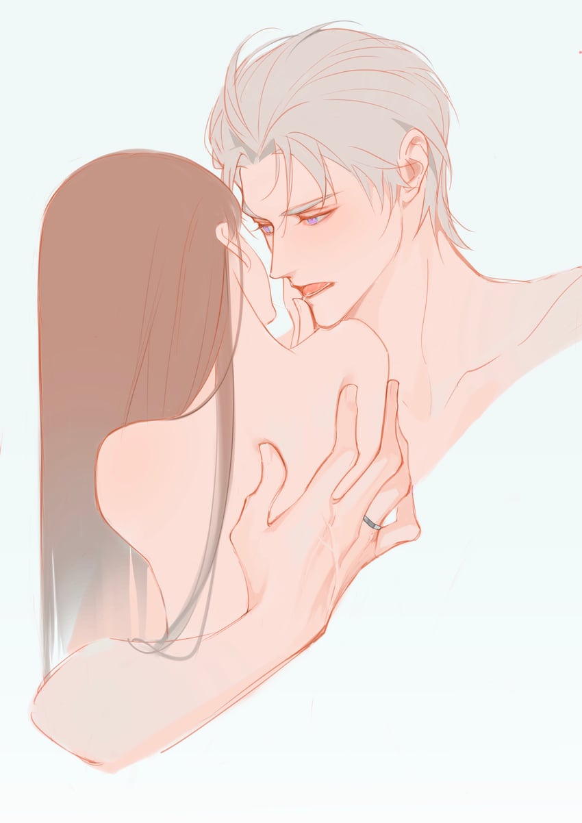 protagonist and charlie su (light and night love) drawn by denpa0304