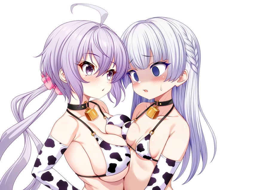 yukine chris and schnee weissberg (senki zesshou symphogear and 1 more) drawn by sho2