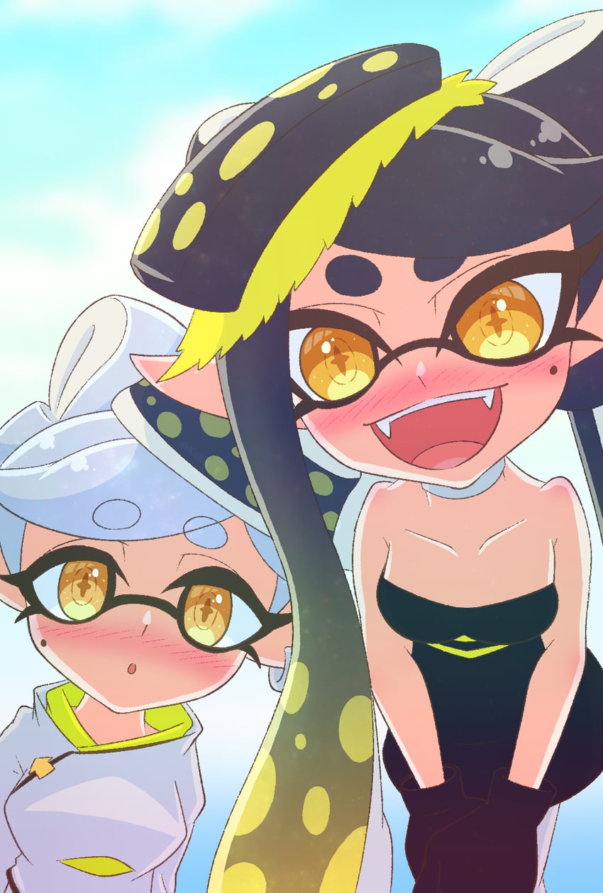 callie and marie (splatoon and 1 more) drawn by kakk_e