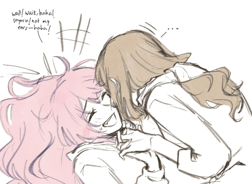 chihaya anon and nagasaki soyo (bang dream! and 1 more) drawn by niigouki
