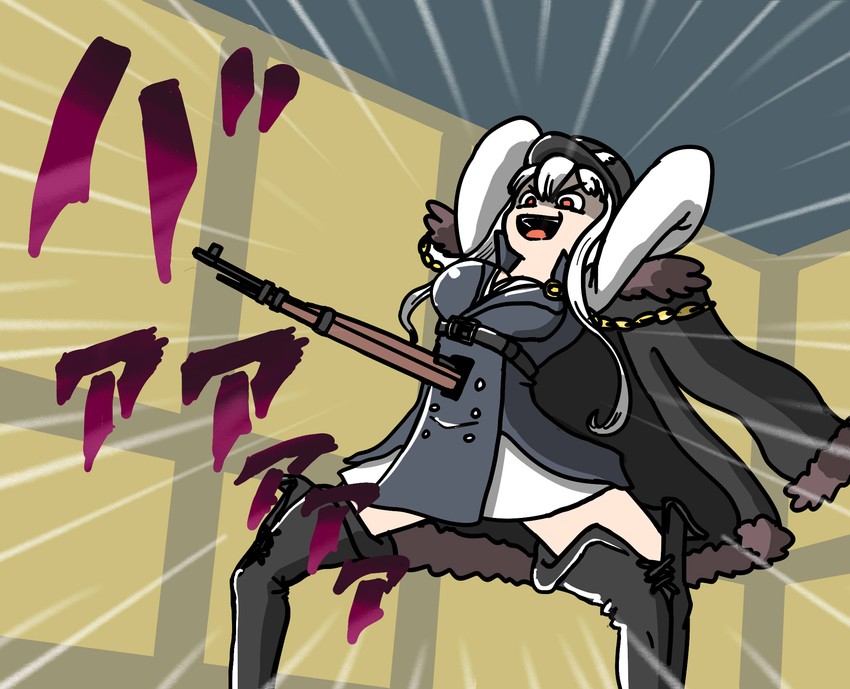 kar98k and rudolph von stroheim (girls' frontline and 2 more) drawn by afei_(sfma3248)