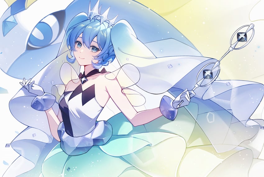 hatsune miku, aurorus, and rock miku (pokemon and 2 more) drawn by kanvien