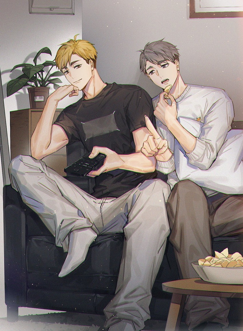 miya atsumu and miya osamu (haikyuu!!) drawn by ri_mumu
