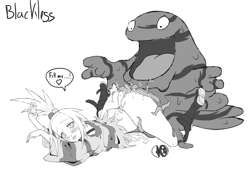 roxie and grimer (pokemon and 1 more) drawn by blackless