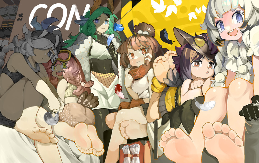 tweety, wendy, dove, eho, naroxel, and 1 more (alchemy stars) drawn by menthako