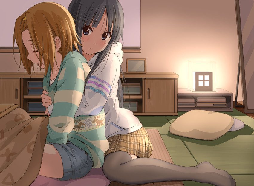 akiyama mio and tainaka ritsu (k-on!) drawn by sawanatsu_mikan