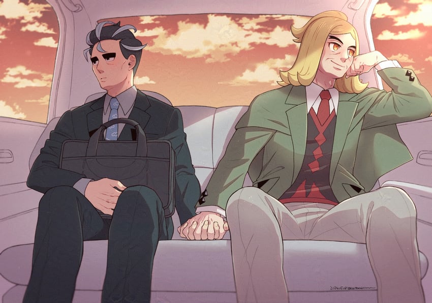 larry and hassel (pokemon and 1 more) drawn by batabiru