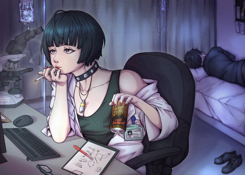 amamiya ren and takemi tae (persona and 1 more) drawn by chuckuddin