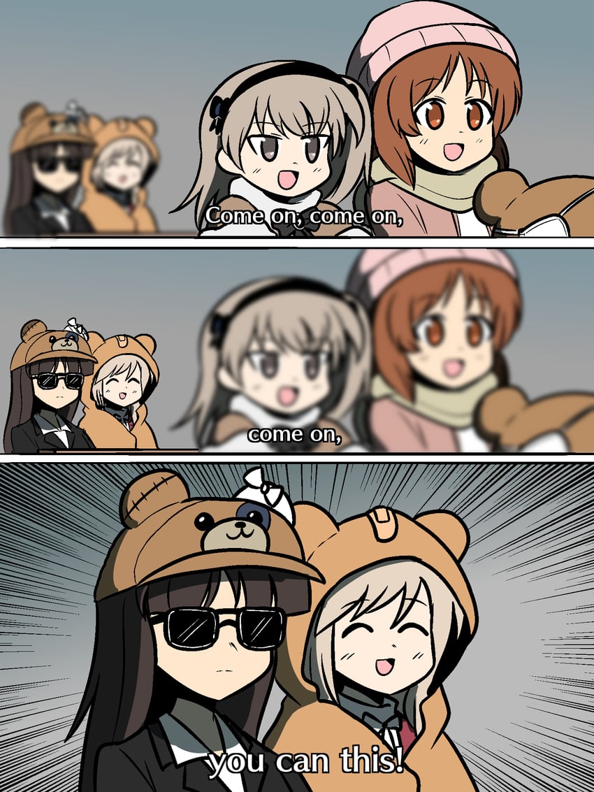 nishizumi miho, shimada arisu, boko, nishizumi shiho, and shimada chiyo (girls und panzer and 1 more) drawn by ponita-poniponi