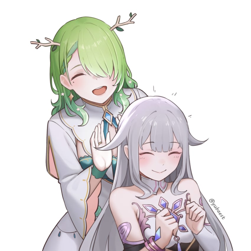 ceres fauna and koseki bijou (hololive and 1 more) drawn by yubaest