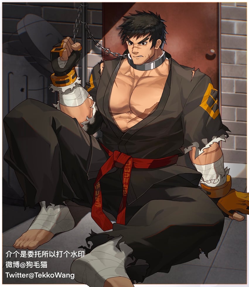 male fighter and male grappler (dungeon and fighter) drawn by tekkowang