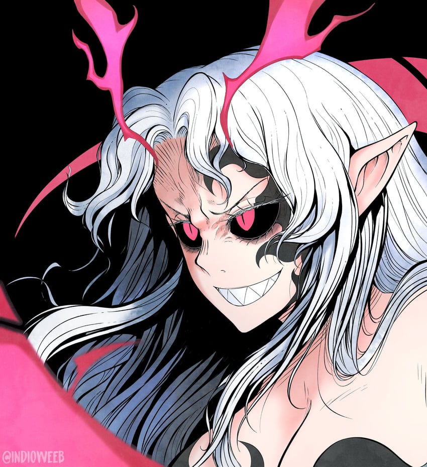 liezerota and void dark (disgaea and 2 more) drawn by indioweeaboo