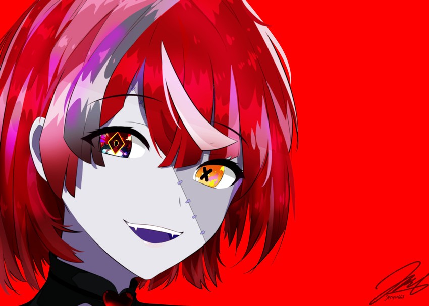 kureiji ollie (hololive and 1 more) drawn by jerifin