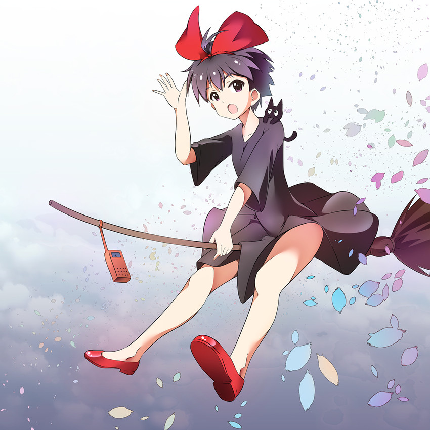 kikuchi makoto, kiki, and jiji (idolmaster and 1 more) drawn by ns.x