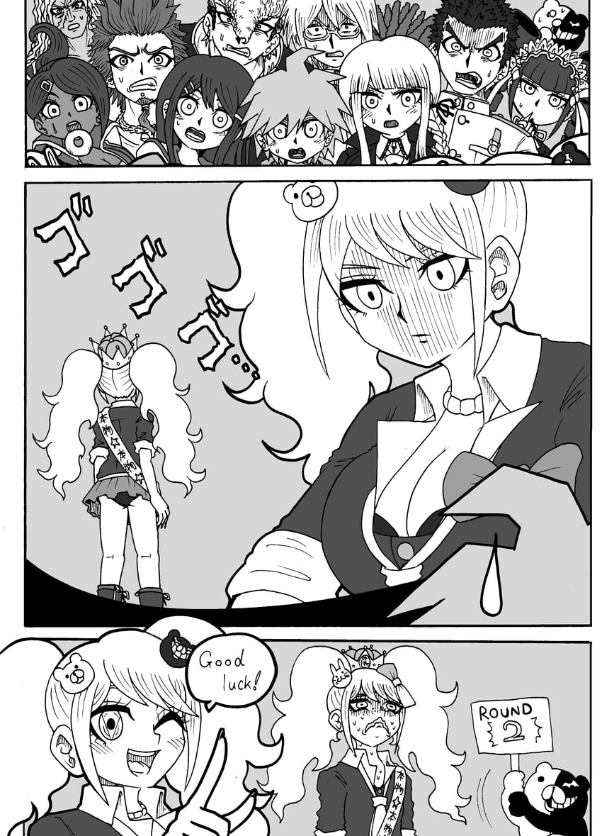 kirigiri kyoko, enoshima junko, monokuma, naegi makoto, celestia ludenberg, and 9 more (danganronpa and 1 more) drawn by jan1214