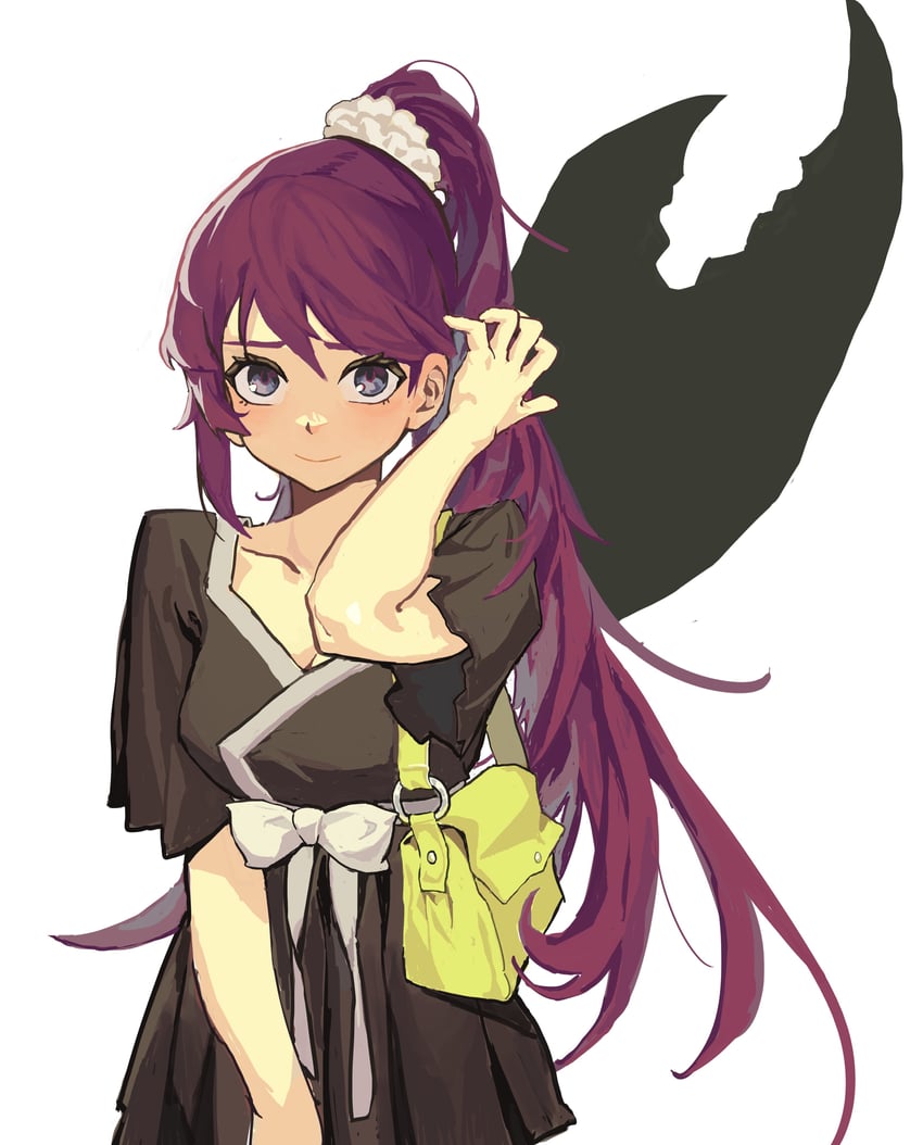 senjougahara hitagi (monogatari and 1 more) drawn by chamchamshia