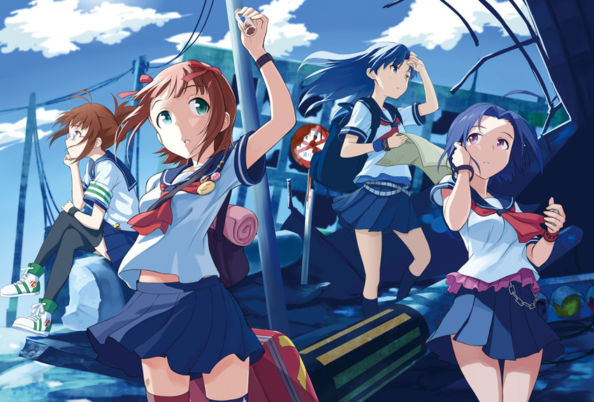 kisaragi chihaya, amami haruka, miura azusa, and akizuki ritsuko (idolmaster and 1 more) drawn by mofu_(mof_swimradio)