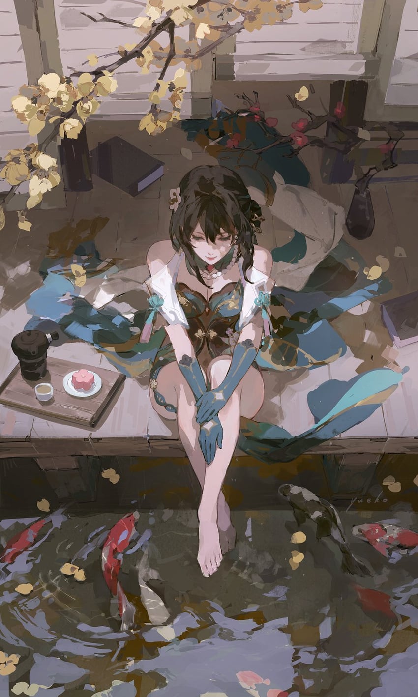 ruan mei (honkai and 1 more) drawn by yueko_(jiayue_wu)