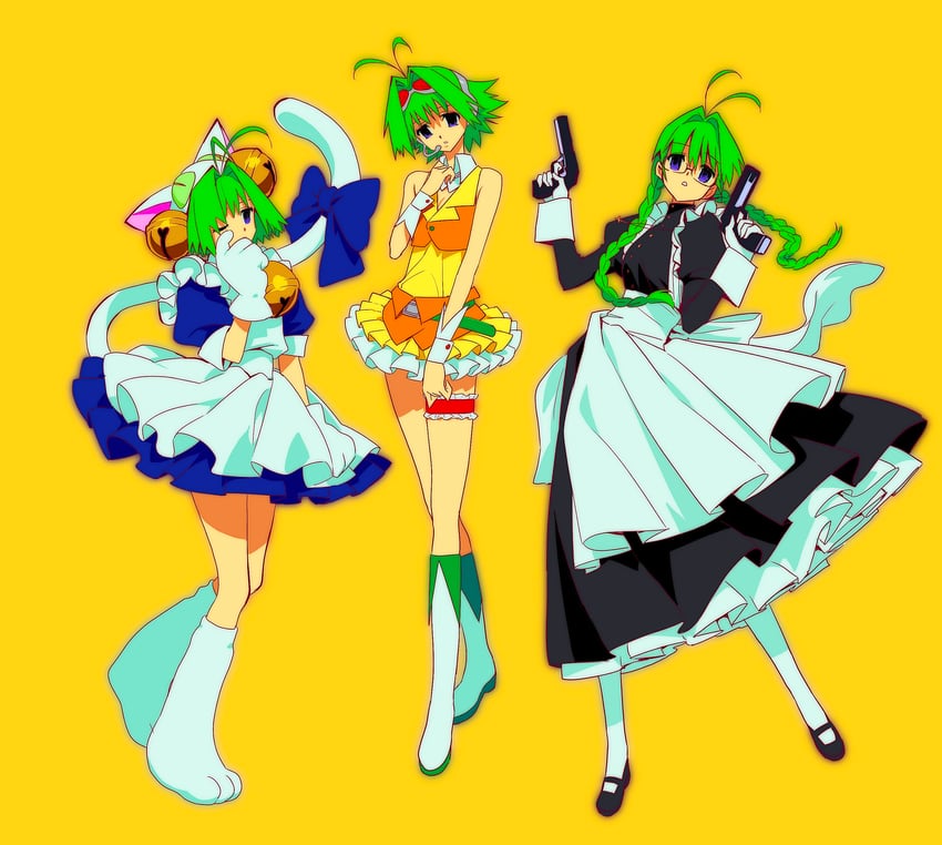 gumi, dejiko, and vyt-24 (vocaloid and 2 more) drawn by qmeng