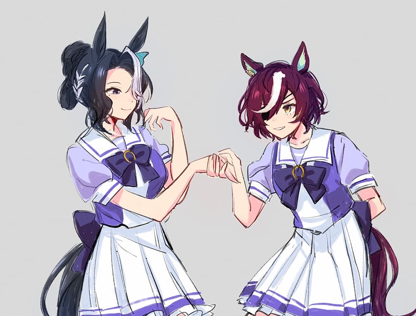 mejiro ramonu and tanino gimlet (umamusume) drawn by kashu_ri