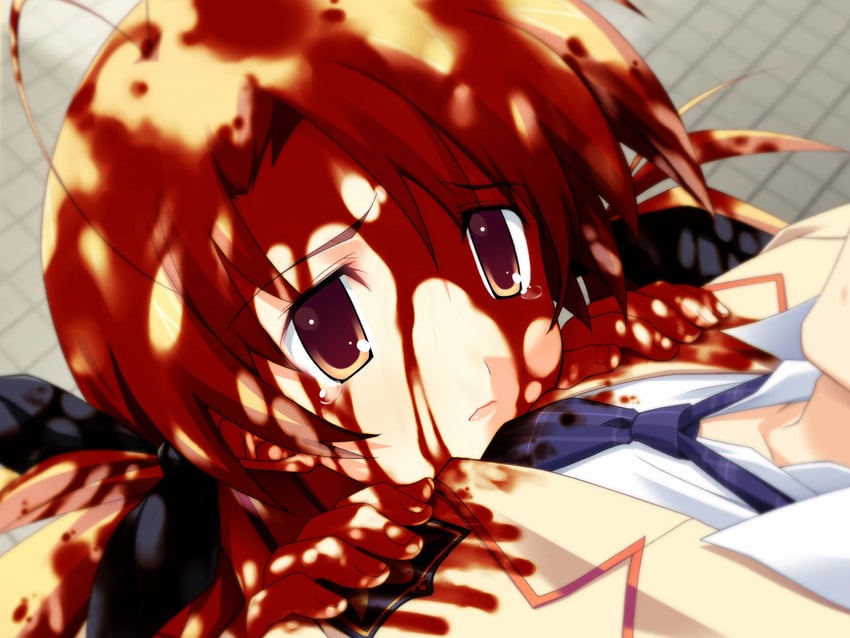 nishijou takumi and orihara kozue (chaos;head) drawn by matsuo_yukihiro