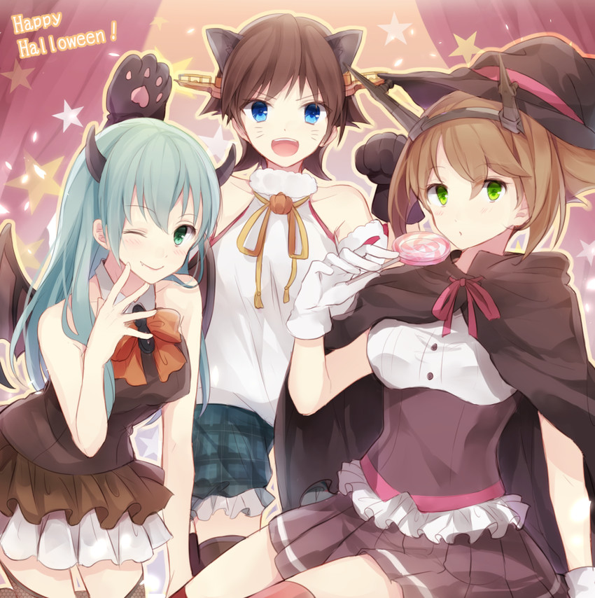 suzuya, mutsu, and hiei (kantai collection) drawn by hiiragi_souren