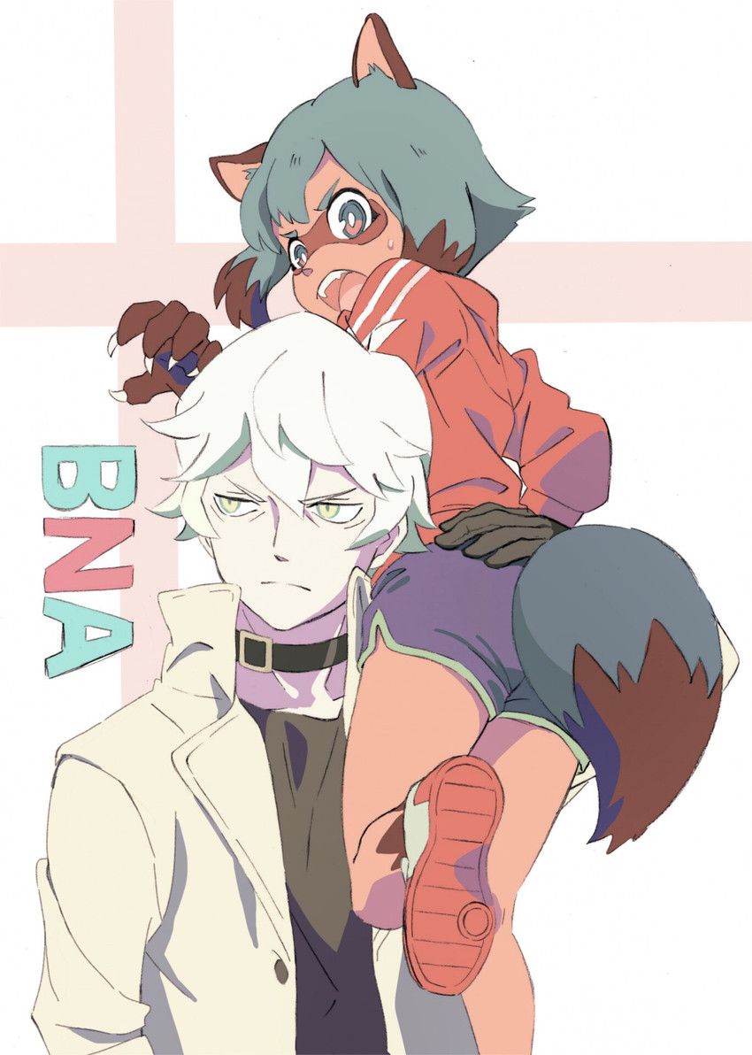 kagemori michiru and ogami shirou (brand new animal) drawn by ori_(user_wznx3887)