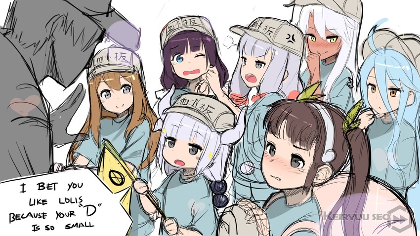 chloe von einzbern, kanna kamui, hachikuji mayoi, hinatsuru ai, platelet, and 4 more (fate and 7 more) drawn by keiryuu_seo