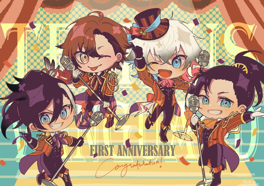 gavis bettel, machina x flayon, banzoin hakka, and josuiji shinri (holostars and 1 more) drawn by tsukky