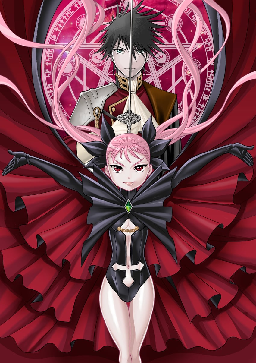 mina tepes and kaburagi akira (dance in the vampire bund) drawn by tamaki_nozomu