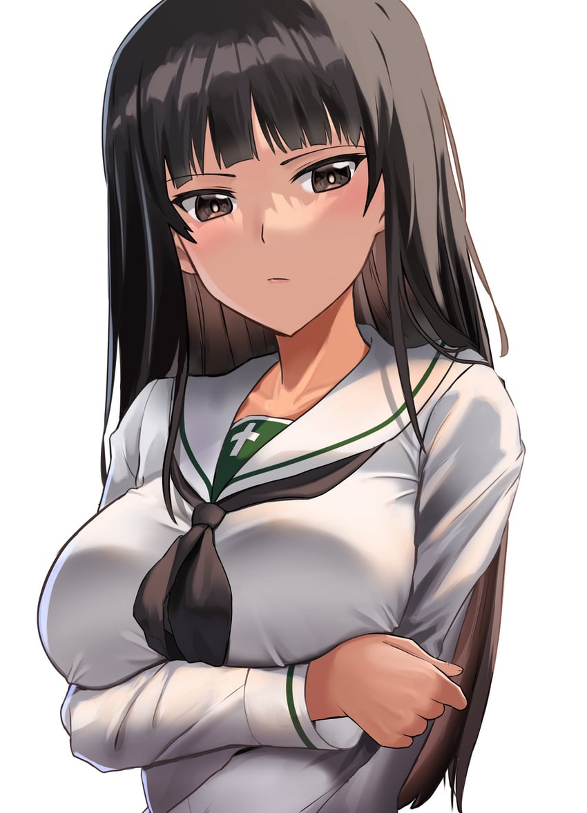 nishizumi shiho (girls und panzer) drawn by lazurite_(user_8870367)