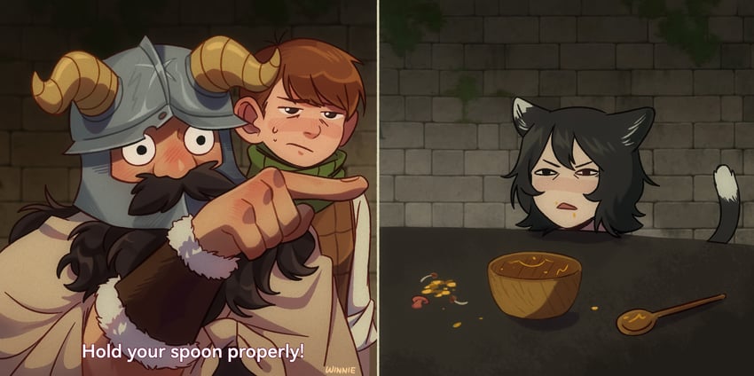 senshi, chilchuck tims, and izutsumi (dungeon meshi) drawn by winnie62123994