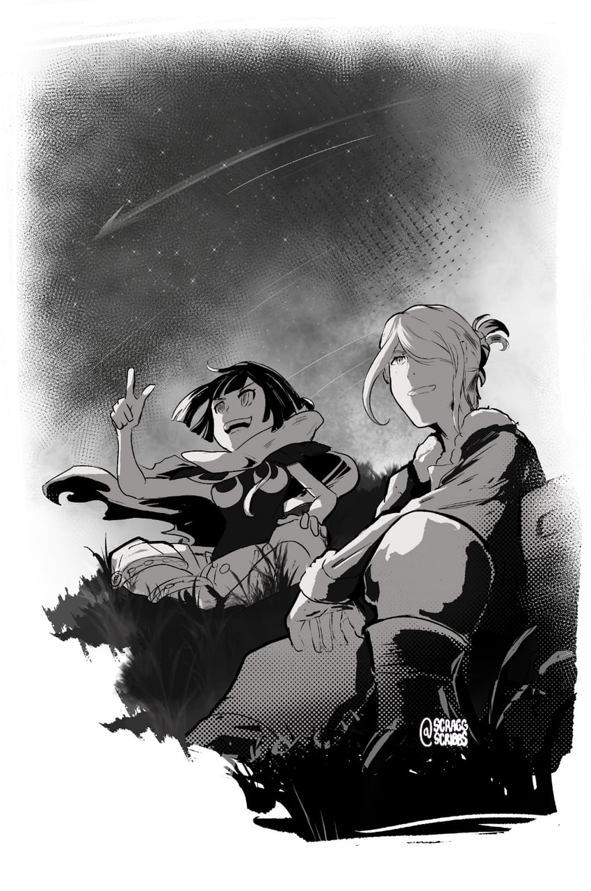 volo and zinnia (pokemon and 2 more) drawn by scraggscribs