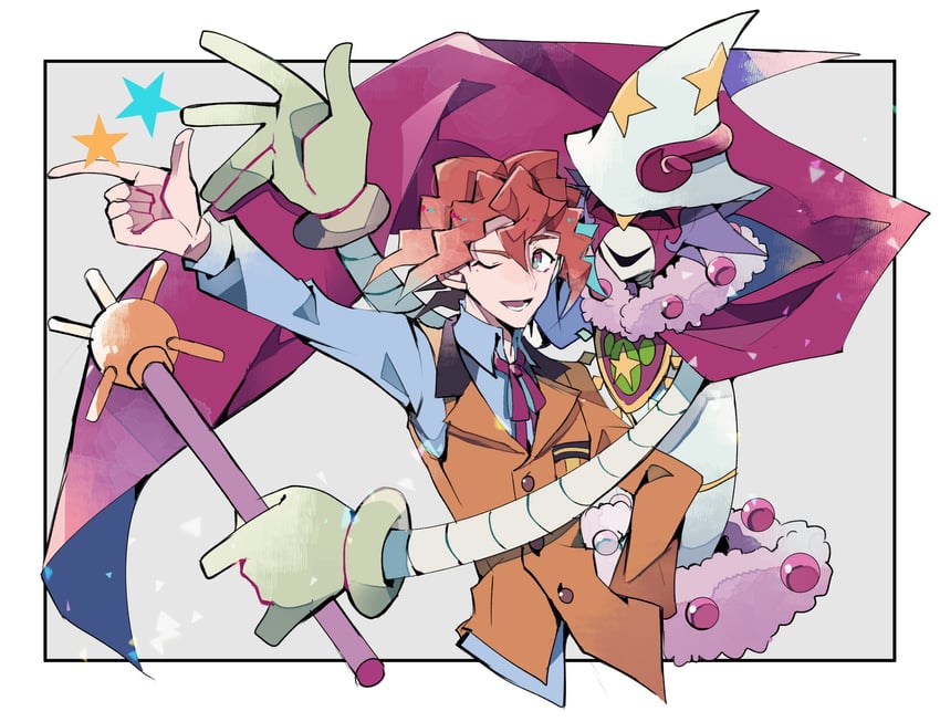 dennis macfield and performage trapeze magician (yu-gi-oh! and 1 more) drawn by teketeke_(tasutekete)