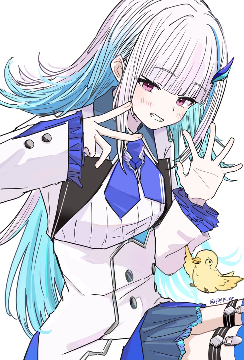 lize helesta and sebastian piyodore (nijisanji) drawn by pipipi_err