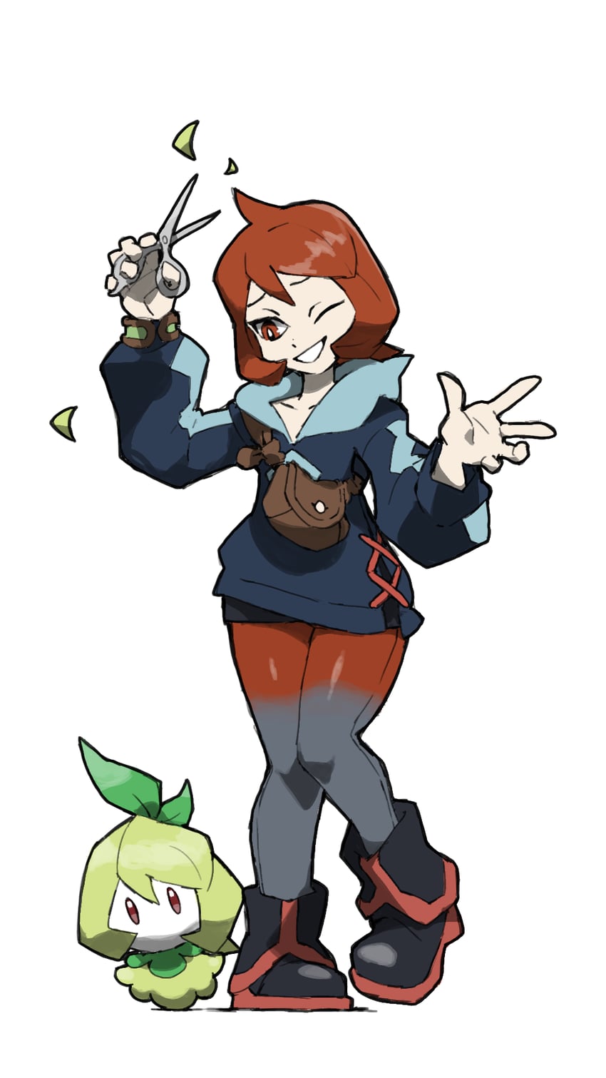 arezu and petilil (pokemon and 1 more) drawn by blacknirrow