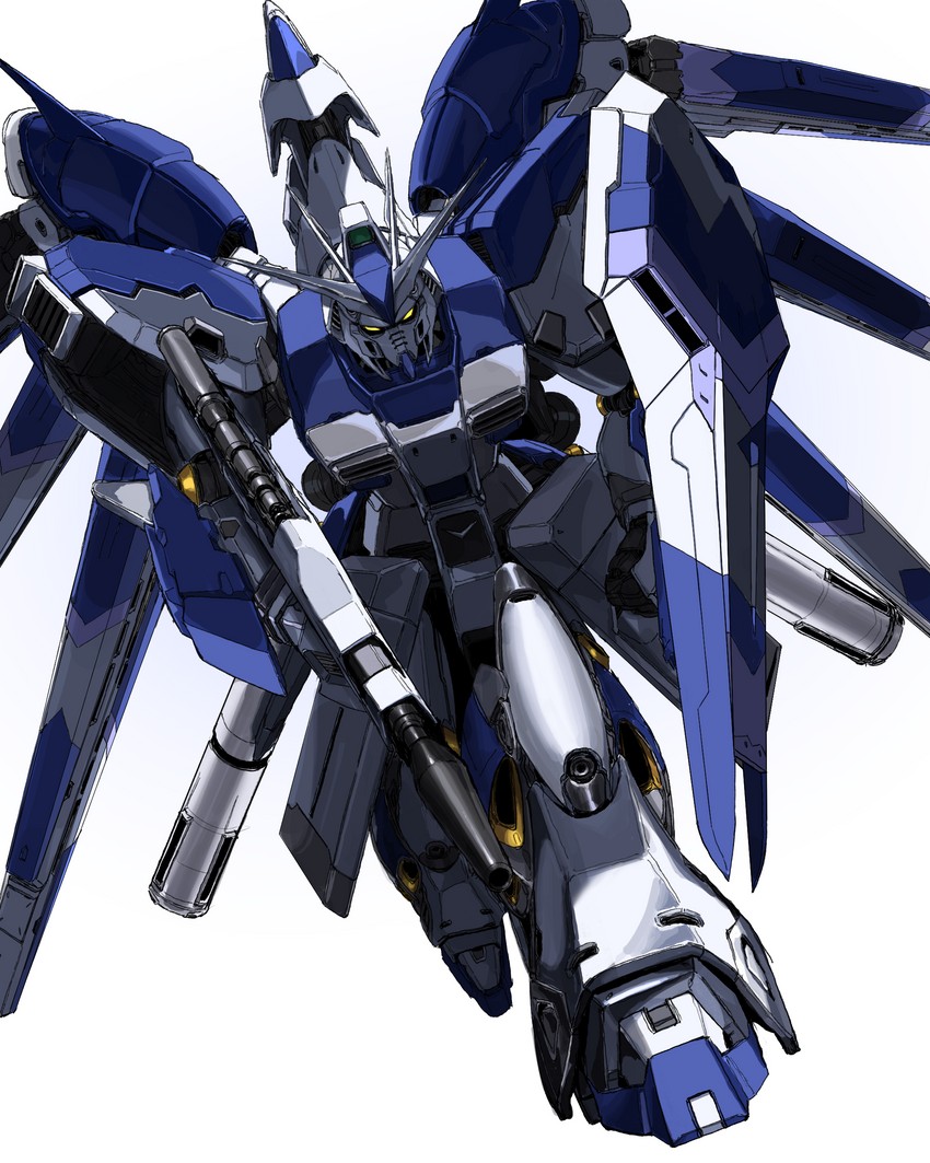 hi-nu gundam (gundam and 2 more) drawn by orrdriver