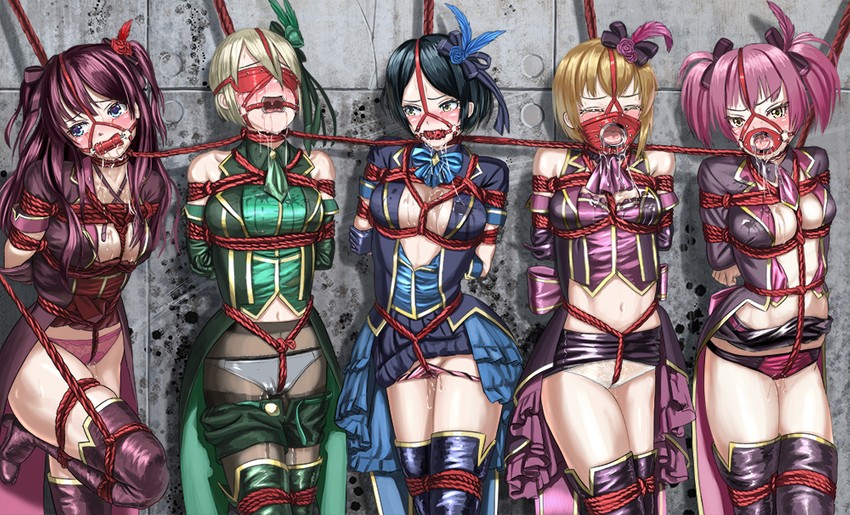 jougasaki mika, ichinose shiki, hayami kanade, miyamoto frederica, and shiomi syuko (idolmaster and 1 more) drawn by itou_tatsuya