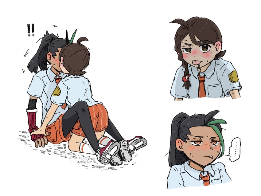 juliana and nemona (pokemon and 1 more) drawn by heidi_(gray_all)