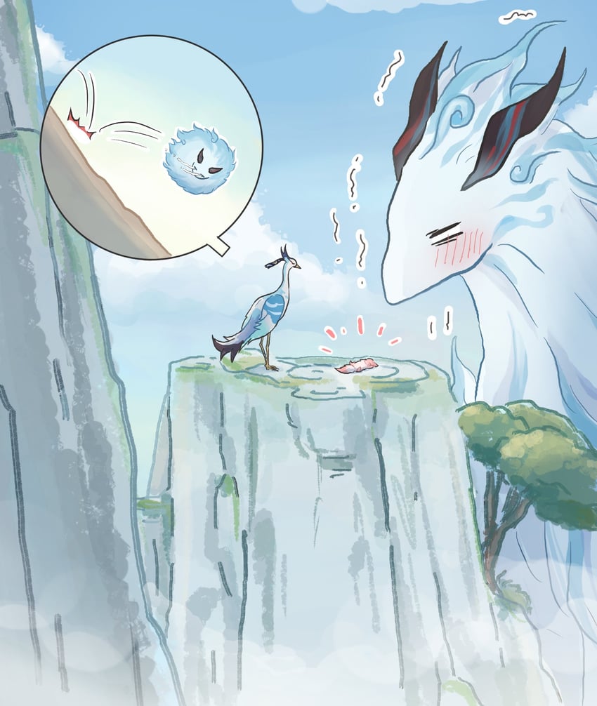 ganyu, yae miko, xianyun, and cloud retainer (genshin impact) drawn by xinzoruo