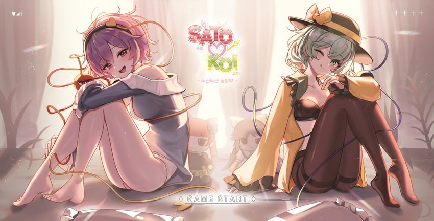 komeiji koishi, komeiji satori, kaenbyou rin, and reiuji utsuho (touhou) drawn by creenoy