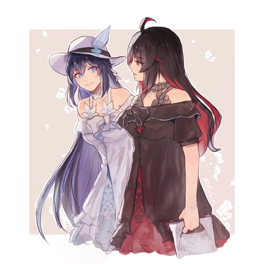 seele vollerei and seele (honkai and 1 more) drawn by eulyin_huan