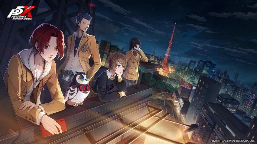 kamishiro nagisa, arai motoha, tanemura riko, kanou shun, and lufel (persona and 2 more)