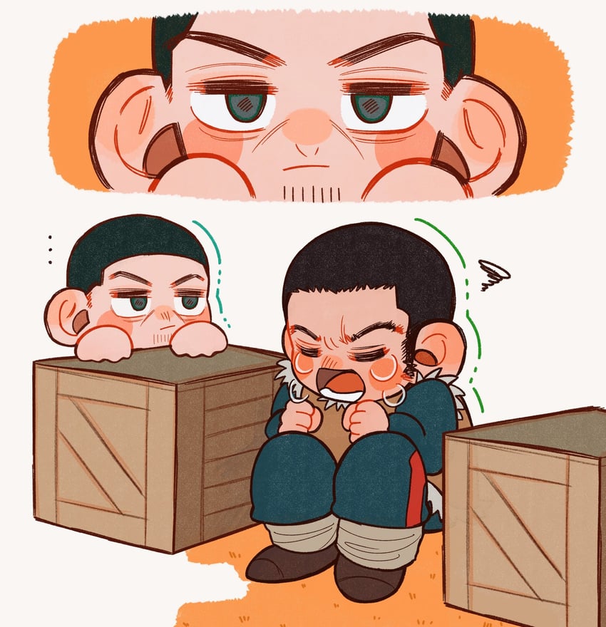 tanigaki genjirou and tsukishima hajime (golden kamuy) drawn by gen_(gen0414)
