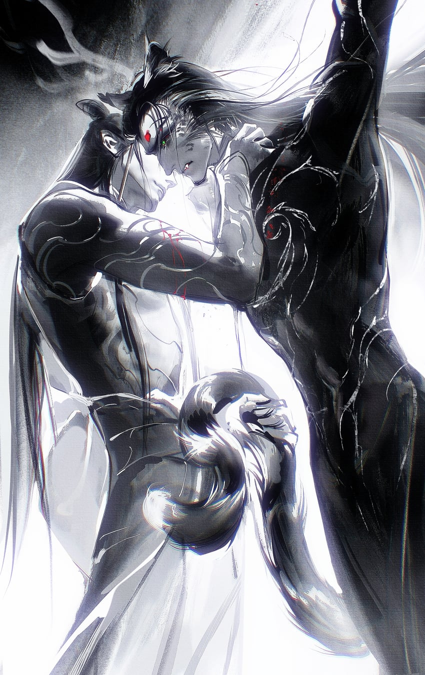 lutong and shen gongbao (nezha zhi motong jiangshi) drawn by cyano-ra