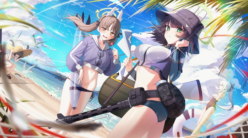 miyu, miyako, saki, and moe (blue archive) drawn by kyudong.