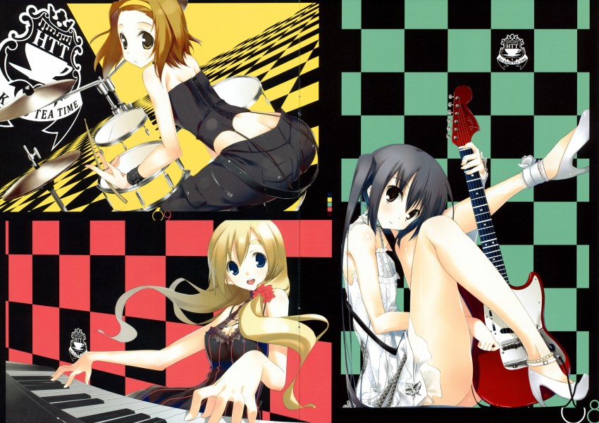 nakano azusa, tainaka ritsu, and kotobuki tsumugi (k-on!) drawn by kagome_(traumatize)