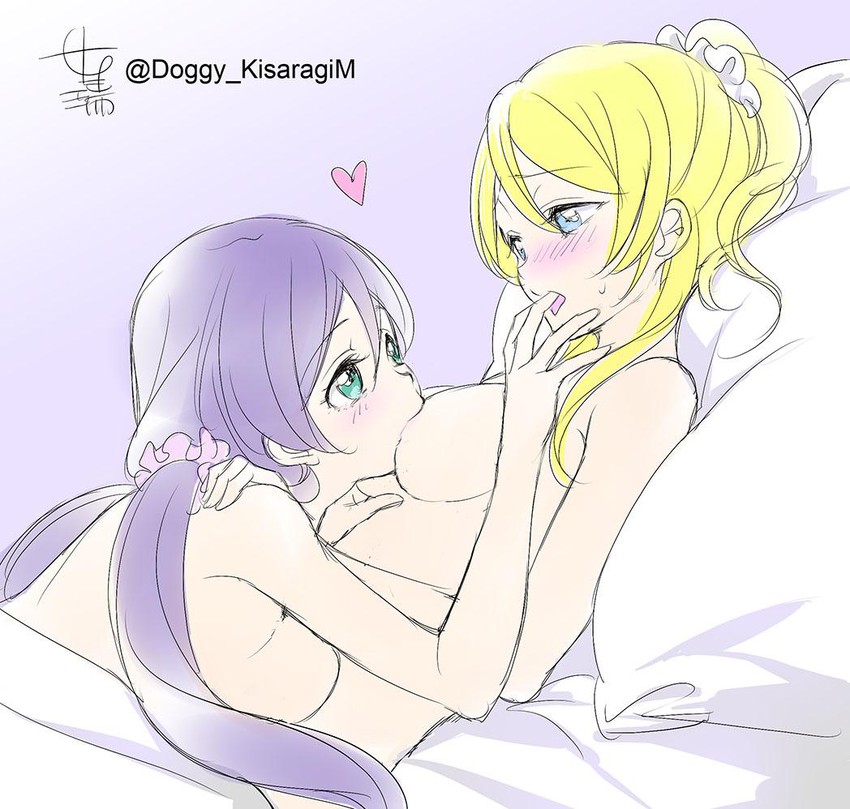 tojo nozomi and ayase eli (love live! and 1 more) drawn by kisaragi_mizu
