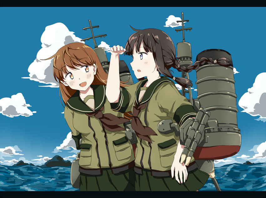 kitakami and ooi (kantai collection) drawn by any_(lucky_denver_mint)