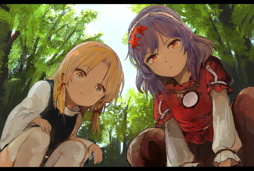 moriya suwako and yasaka kanako (touhou) drawn by wataichi_meko
